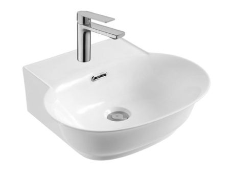 Раковина из сантехнического фарфора Aquatek КЛАССИК AQ5040-00 50х30 подвесная цвет белый 1 отверстие под смеситель