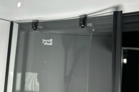 Душевая кабина Royal Bath HK RB90HK1-T-BL Practic 90х90 четверть круга с крышей ориентация универсальная