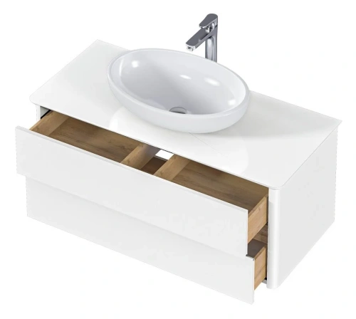 Тумба под раковину 1MarKa Monro Ц0000036661 100х45х42 цвет белый - фото 2