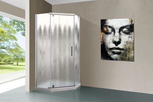 Душевой уголок Vincea Stresa VSP-1S900CH 90х90 стекло текстурное профиль хром без поддона - фото 2