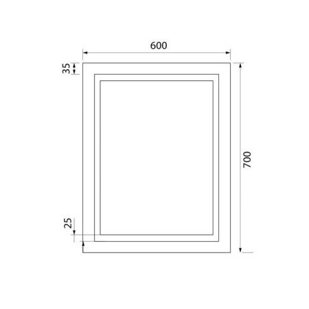 Зеркало с подсветкой Iddis Zodiac ZOD60T0i98 60х70 подвесное