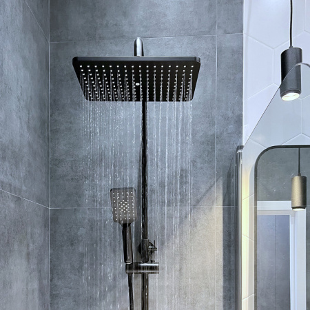 Верхний душ Bond Cube B03-9988 черный матовый