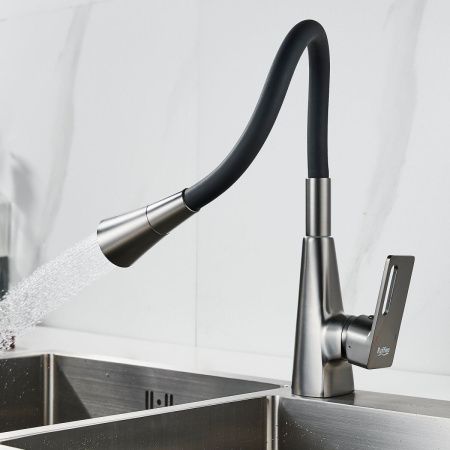 Смеситель для кухни Raffine F313T-3 на мойку оружейная сталь