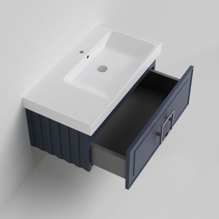 Тумба с раковиной La Fenice CUBO NFNC-01-CUB-BG-90-1-90R 90х50 подвесная цвет синий