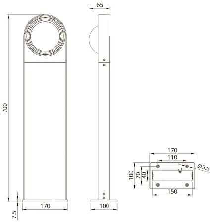 Ландшафтный светильник Arte Lamp San Francisco (Сан Францисцо) A1831PA-1BK