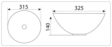 Раковина из санфаянса CeramaLux 489 32х32 накладная цвет многоцветный
