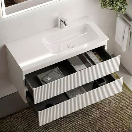 Тумба под раковину Sancos SNOB R SNR100RW 100х40 подвесная цвет белый