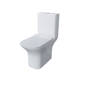 Унитаз напольный с бачком Grossman Classic GR-4464S белый глянцевый с сиденьем микролифт безободковый каскадный смыв