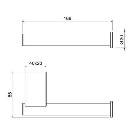 Бумагодержатель Timo Luiro 18541/18