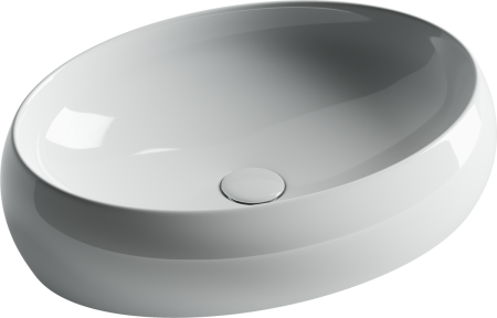 Раковина из сантехнического фарфора Ceramica Nova ELEMENT CN5033 60х40 накладная цвет белый без отверстий под смеситель