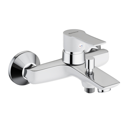 Смеситель для ванны и душа Damixa Origin Elegance 841000000 настенный хром/белый без термостата - фото 2