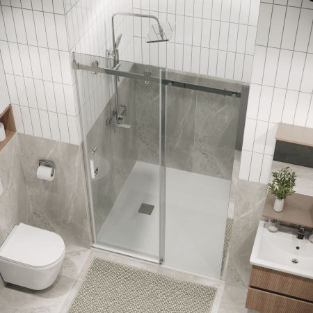 Душевая дверь Grossman Classic 100.K33.04.130.10.00 130х195 стекло прозрачное профиль хром