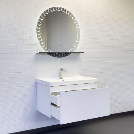 Тумба с раковиной Comforty Арзамас 00-00017884CF 80х50 подвесная цвет белый