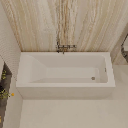 Ванна из искусственного камня Veconi SOLITA SLTSLIM17080M 170х80 пристенная прямоугольная без ножек