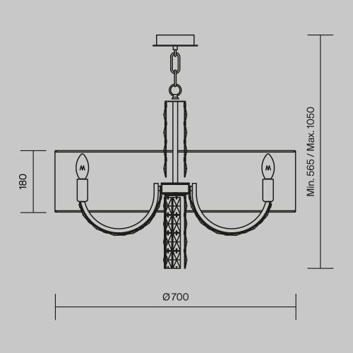 Светильник подвесной Maytoni Talento Modern DIA008PL-06CH - фото 4