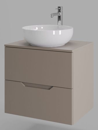 Тумба с раковиной Orange Line Li-60TuLMDF+B07-420W 60х50 подвесная цвет бежевый