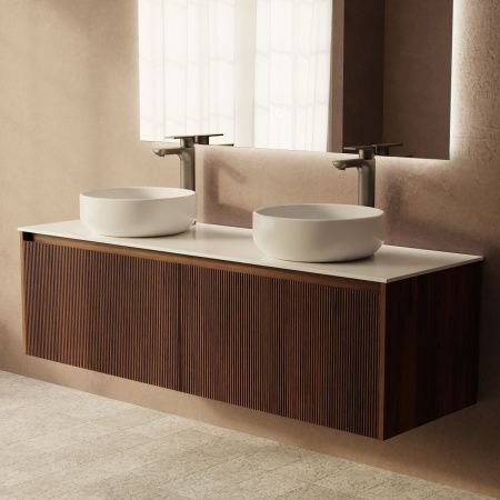 Тумба с раковиной ArtDecco Camilla (Камилла) ACM14W22D300 140х50 подвесная цвет коричневый