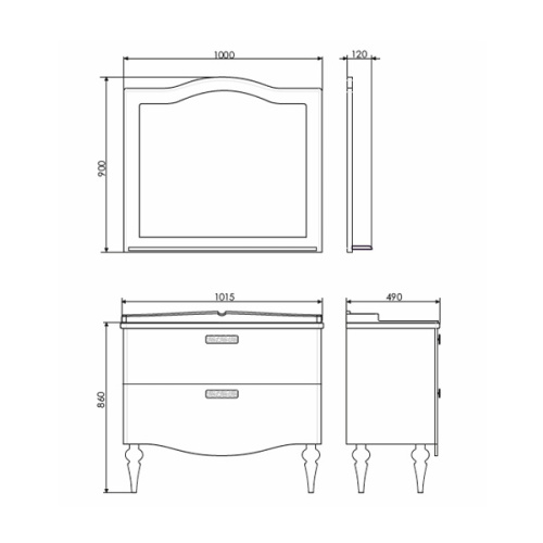 Зеркало в ванную Comforty Монако 00004136986CF 100х90 - фото 2