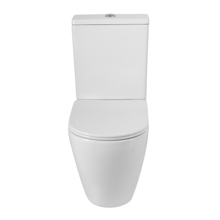 Унитаз напольный с бачком BelBagno SFERA-R BB2141CPR/SC/BB2141T белый с сиденьем микролифт безободковый каскадный смыв