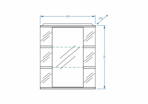 Зеркало-шкаф Stella Polar Концепт SP-00000050 60х24х70 подвесной цвет белый - фото 2 Зеркало-шкаф Stella Polar Концепт SP-00000050 60х24х70 подвесной цвет белый - фото 2