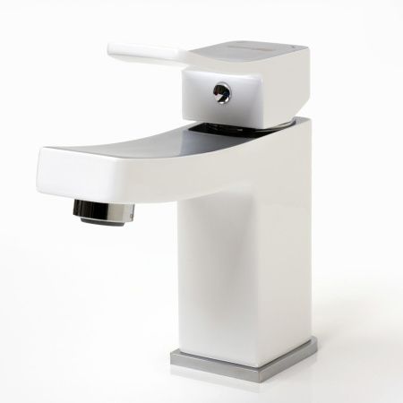 Смеситель Wasserkraft Aller 1060 WHITE 1063W на раковину белый/хром