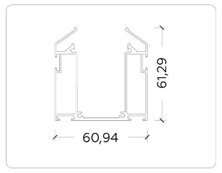 Корпус для накладного шинопровода Ambrella Light Magnetic 220V (Магнетиц 220В) GL1014