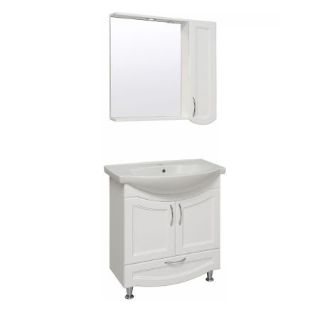 Зеркало-шкаф Runo Неаполь 00-00001031 80х80 подвесной цвет белый