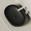 Раковина из сантехнического фарфора Ceramica Nova ELEMENT CN6047MB 60х42 накладная цвет черный матовый без отверстий под смеситель