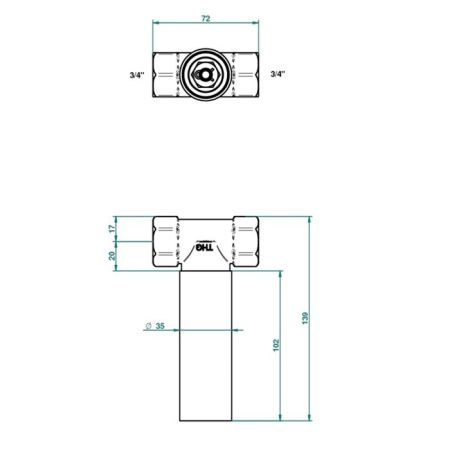 Встраиваемая часть вентиля 3/4" THG General items G00 G00-A00-32/CA