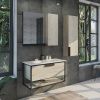 Зеркало-шкаф Comforty Бонн 00-00001951CF 90х80 подвесной цвет бежевый