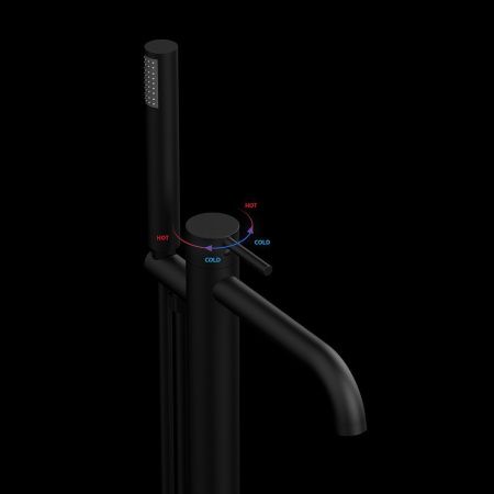 Смеситель Vincea Desire VTF-1DMB напольный черный