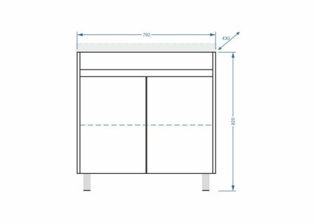 Тумба под раковину Stella Polar Фаворита SP-00000164 80х40 напольная цвет белый