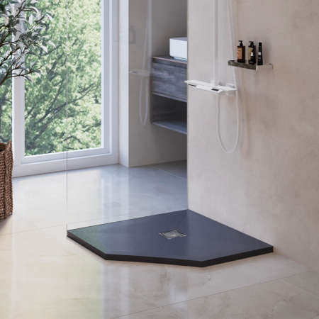 Душевой поддон из искусственного камня RGW Stone Tray (Стоун Трей) 16155100-02 100х100 серый без ножек