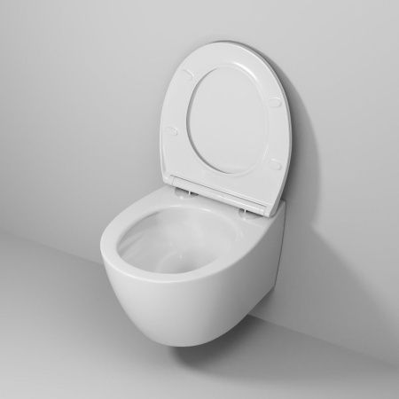 Унитаз подвесной Grossman Торнадо GR-4405SQ белый с сиденьем микролифт безободковый смыв торнадо