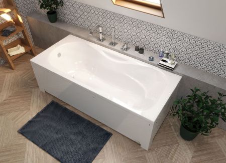 Ванна из литьевго мрамора Эстет Элис ФР-00008586 170х75 пристенная прямоугольная