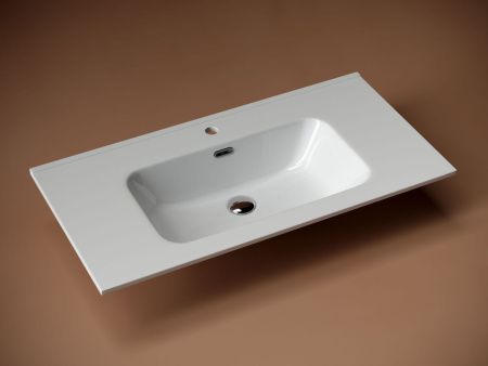 Раковина из сантехнического фарфора Ceramica Nova ELEMENT CN7002 90х50 накладная цвет белый 1 отверстие под смеситель