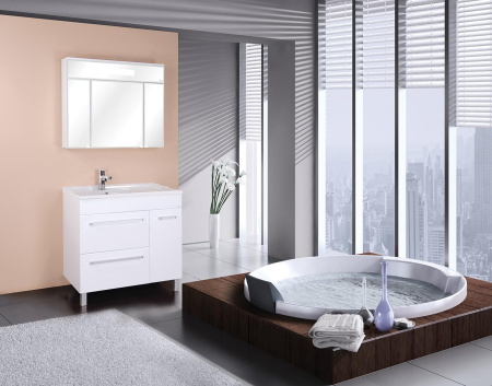 Зеркало-шкаф Onika Сигма 209014 90х15х74 подвесной цвет белый