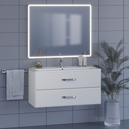 Тумба с раковиной Uperwood Foster 291020533 100х50 цвет белый