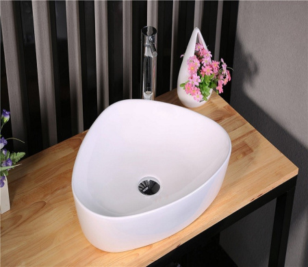 Раковина CeramaLux 9386 51х41 накладная цвет белый