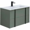Тумба под раковину Allen Brau Reality 1.32005.CGM 80х50 подвесная цвет зеленый