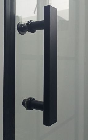 Душевой уголок Parly ZQ121B 120х80 стекло прозрачное профиль черный с поддоном