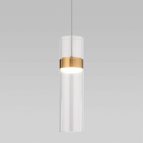 Светильник подвесной Eurosvet Lumen (Лумен) 50244/1 LED латунь/прозрачный - фото 2