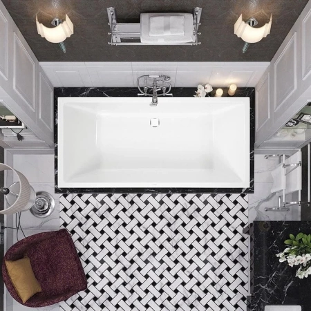 Ванна акриловая Vagnerplast Cavallo VPBA190CAV2X-04 190х90 пристенная прямоугольная без каркаса