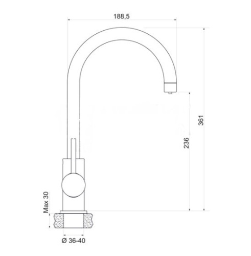 Смеситель для кухни D-Lin D159315 на мойку хром - фото 2