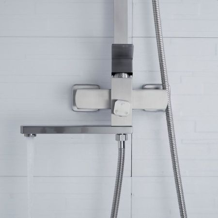 Душевая стойка Shevanik S7036L настенная цвет серый