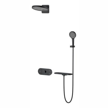 Душевая система Vincea VSFW-2F12TMB встраиваемая в стену цвет черный с термостатом