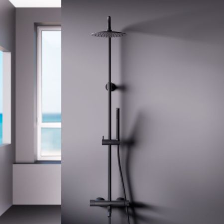 Душевая стойка Damixa Scandinavian Pure 936740300 настенная цвет черный