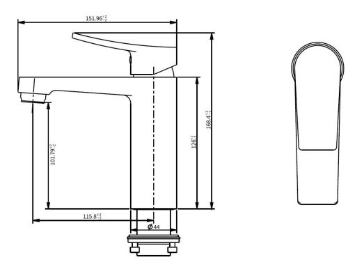Смеситель Savol SK-H3201 на раковину хром - фото 2