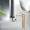 Смеситель для раковины Shevanik S4011G на столешницу золото