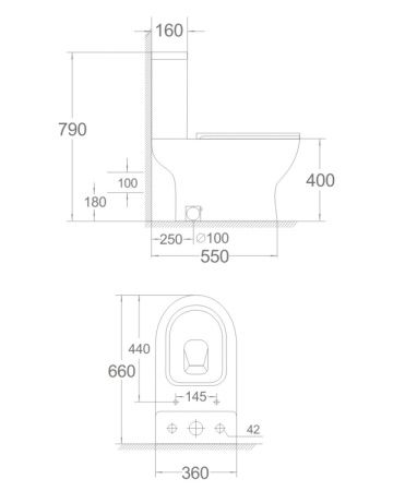 Унитаз напольный с бачком Agger AT03000 белый с сиденьем микролифт безободковый смыв торнадо